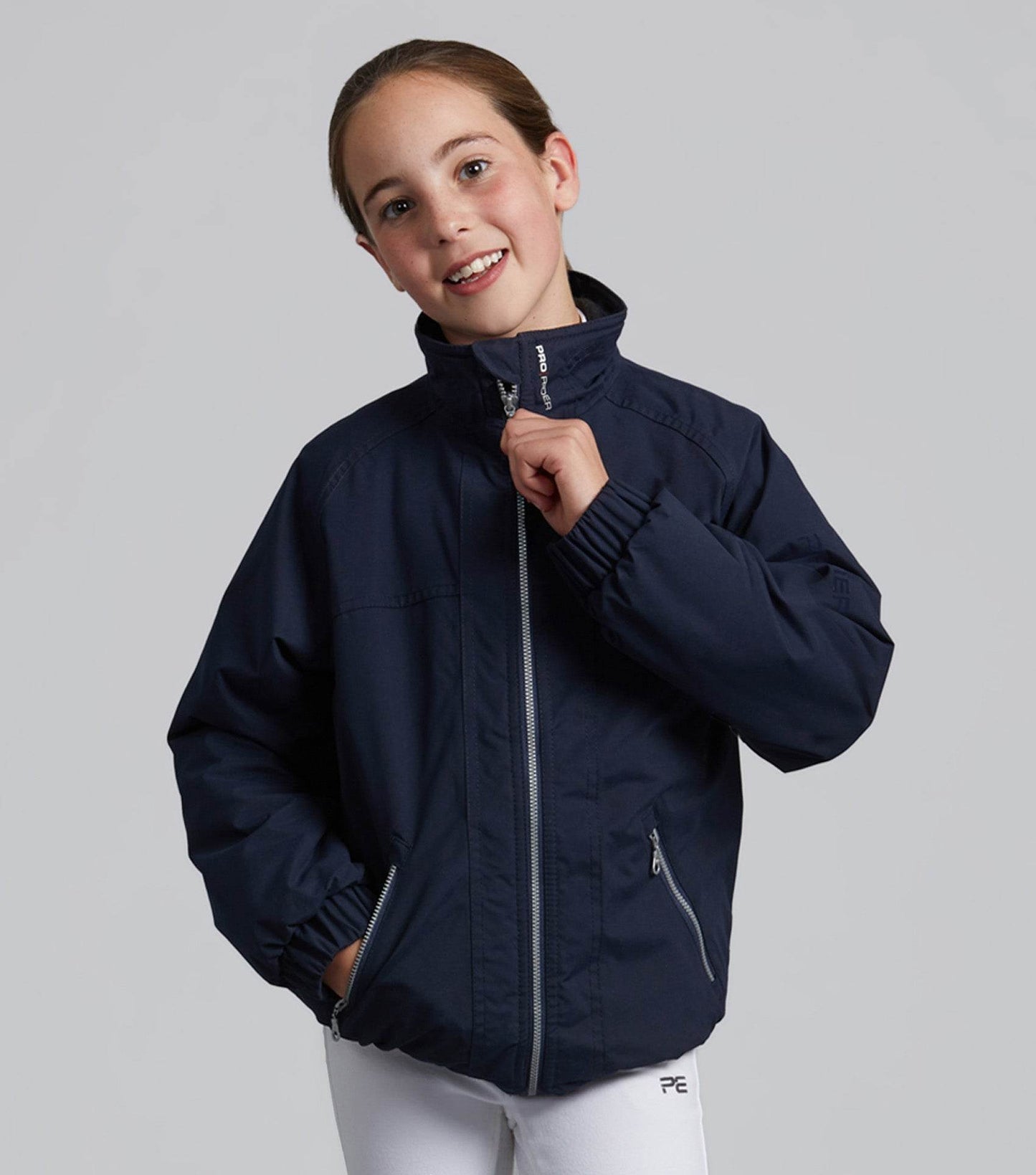 Premier Equine Junior Pro Rider Unisex Riding Jacket Navy - N P Equestrian & Pet Supplies Ltd 