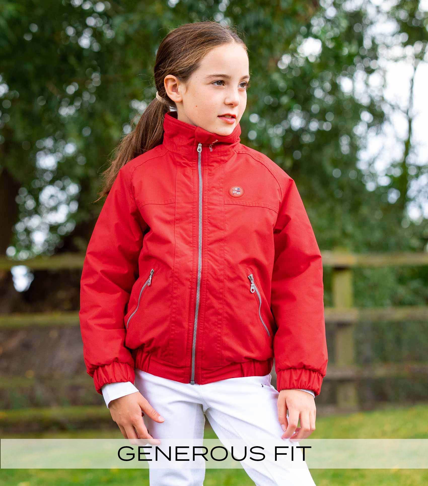 Premier Equine Junior Pro Rider Unisex Riding Jacket Red - N P Equestrian & Pet Supplies Ltd 