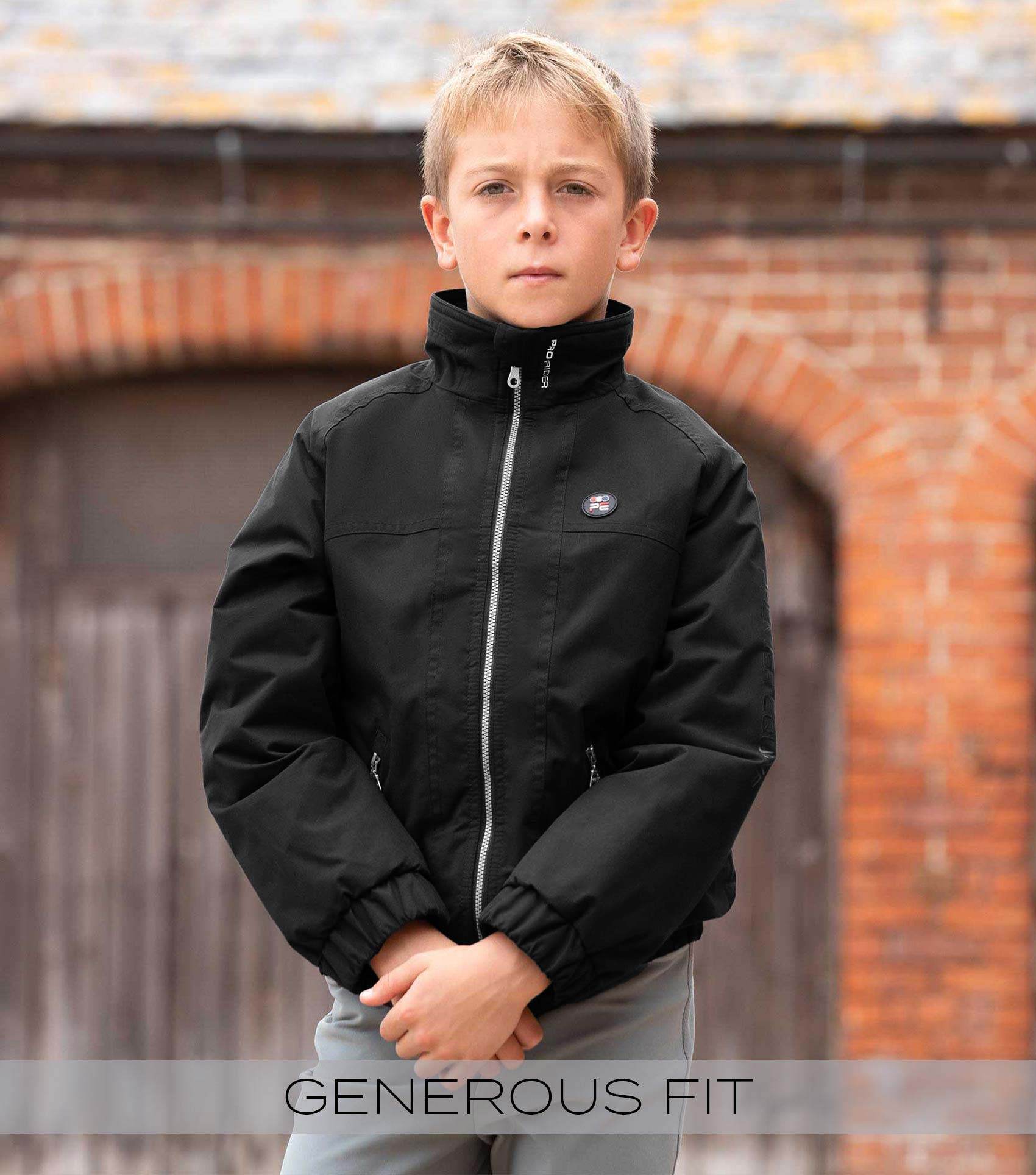 Premier Equine Junior Pro Rider Unisex Riding Jacket Black - N P Equestrian & Pet Supplies Ltd 