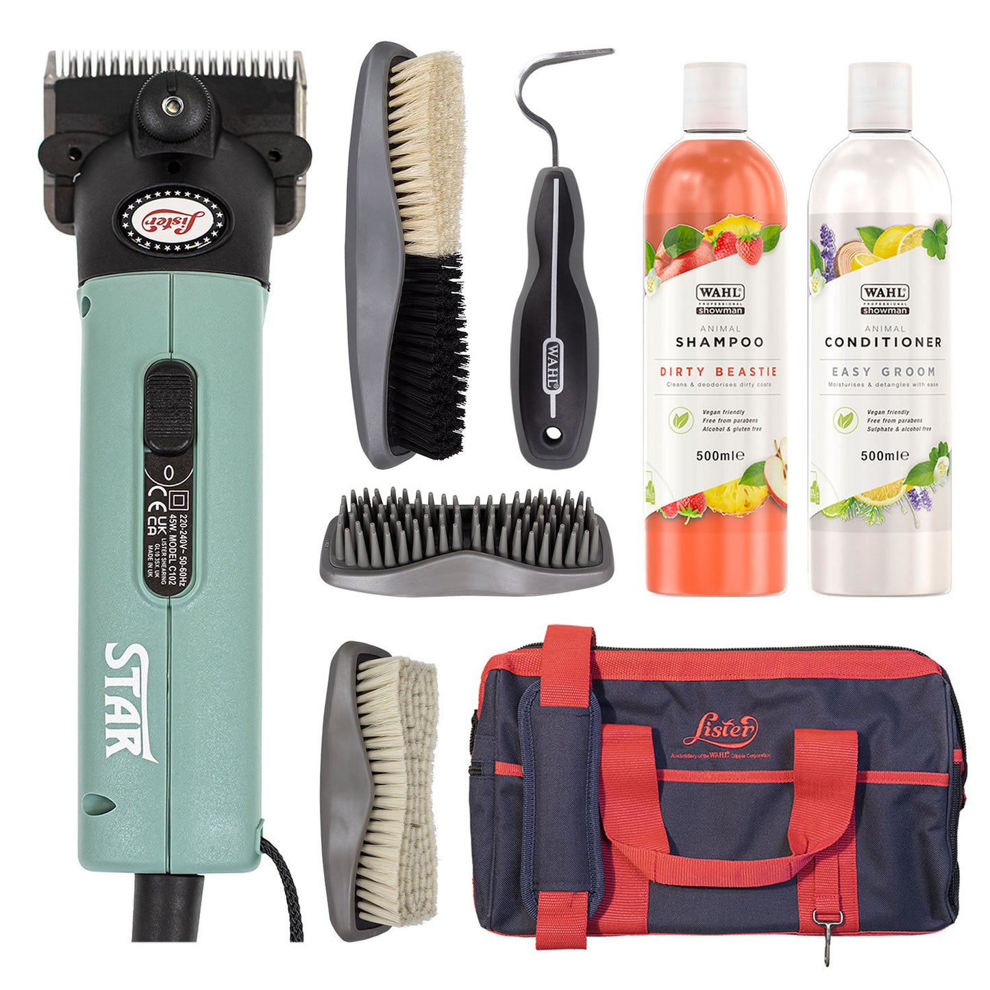 Lister Star Equine Clipper Promo Kit - Green