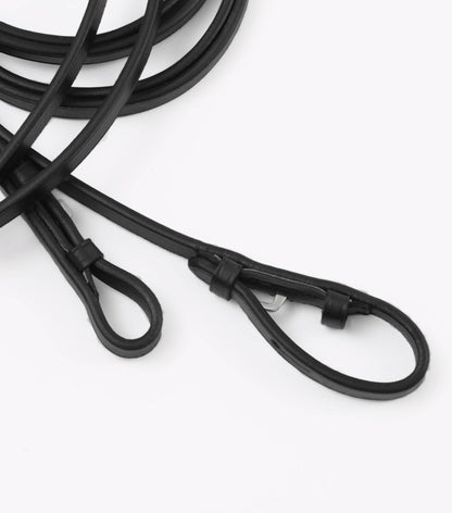 Premier Equine Leonardo Plain Leather Double Bridle Reins - N P Equestrian & Pet Supplies Ltd 