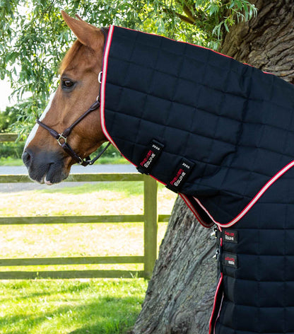 Premier Equine Lucanta 450g Stable Rug with Neck Cover Black - N P Equestrian & Pet Supplies Ltd 