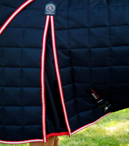 Premier Equine Lucanta 450g Stable Rug with Neck Cover Black - N P Equestrian & Pet Supplies Ltd 