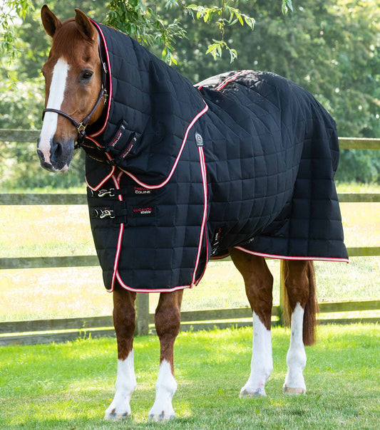 Premier Equine Lucanta 200g Stable Rug with Neck Cover Black