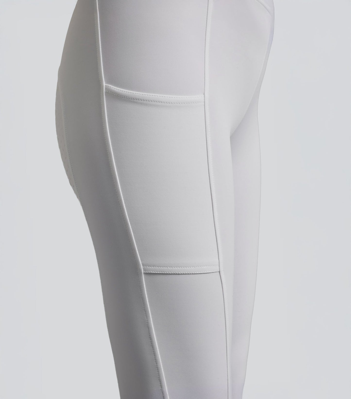 Premier Equine Luceo Women's Gel Knee Competition Riding Tights - White