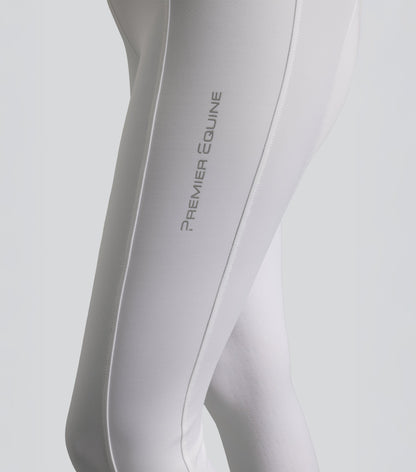 Premier Equine Luceo Women's Gel Knee Competition Riding Tights - White