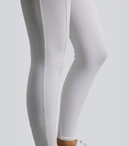 Premier Equine Luceo Women's Gel Knee Competition Riding Tights - White
