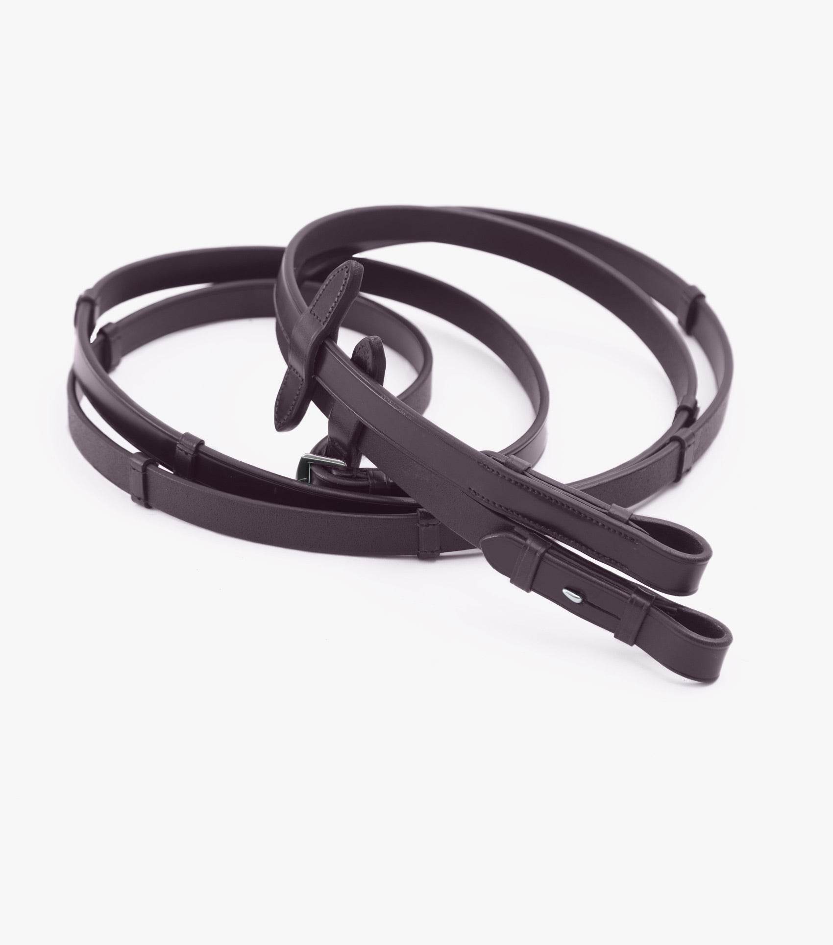 Premier Equine Matteo Leather Grip Reins Brown - N P Equestrian & Pet Supplies Ltd 