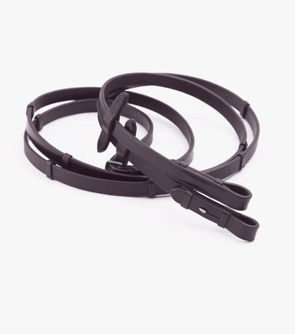 Premier Equine Matteo Leather Grip Reins Brown - N P Equestrian & Pet Supplies Ltd 
