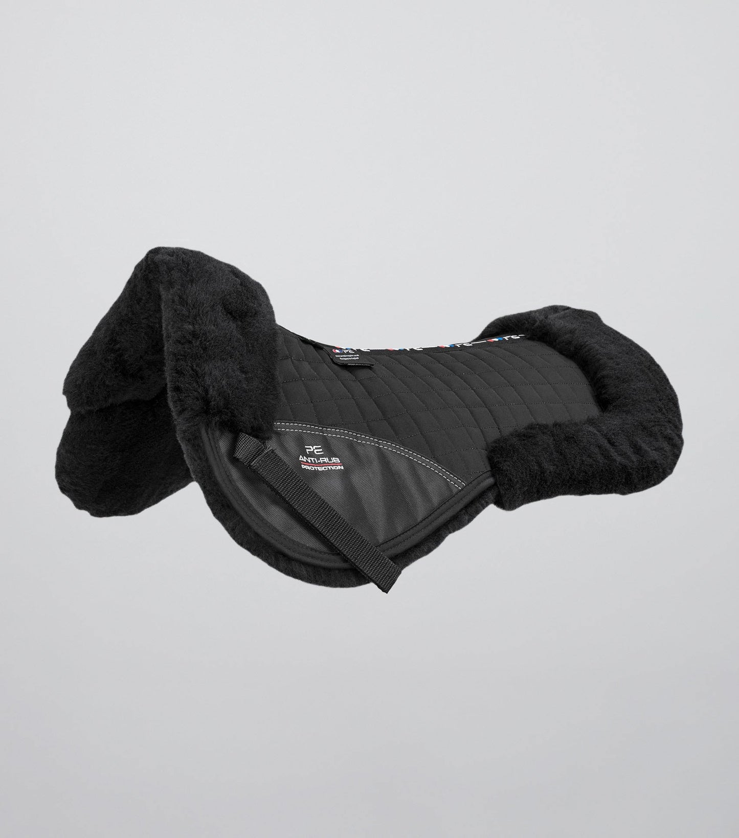 Premier Equine Merino Wool Saddle Pad - Half Pad Black/Black Wool