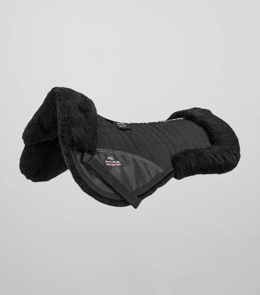 Premier Equine Merino Wool Saddle Pad - Half Pad Black/Black Wool