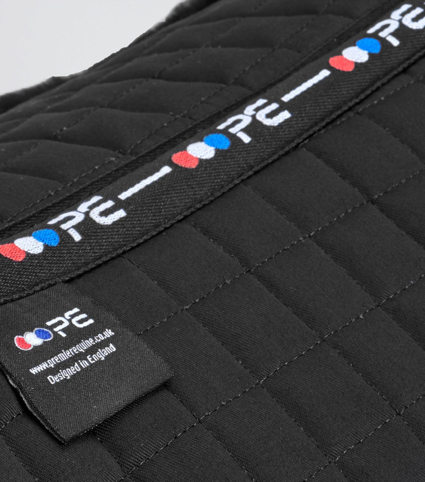Premier Equine Merino Wool Saddle Pad - Half Pad Black/Black Wool