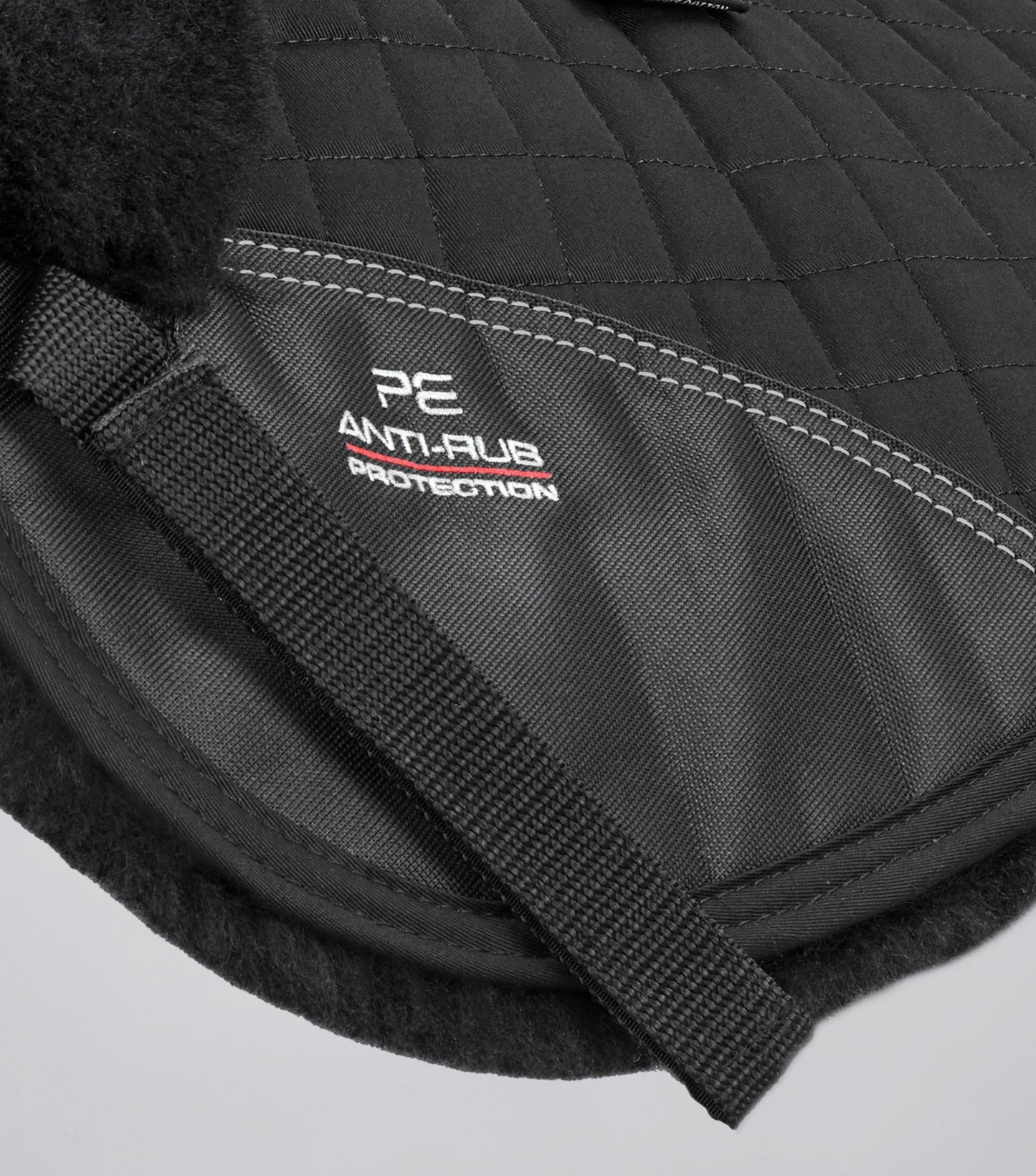 Premier Equine Merino Wool Saddle Pad - Half Pad Black/Black Wool
