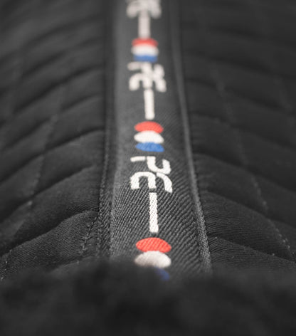 Premier Equine Merino Wool Saddle Pad - Half Pad Black/Black Wool
