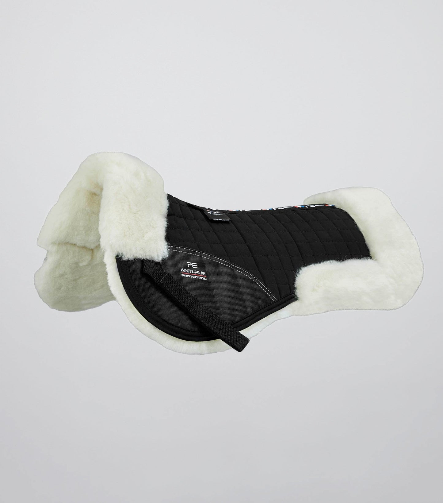Premier Equine Merino Wool Saddle Pad - Half Pad Black/Natural Wool