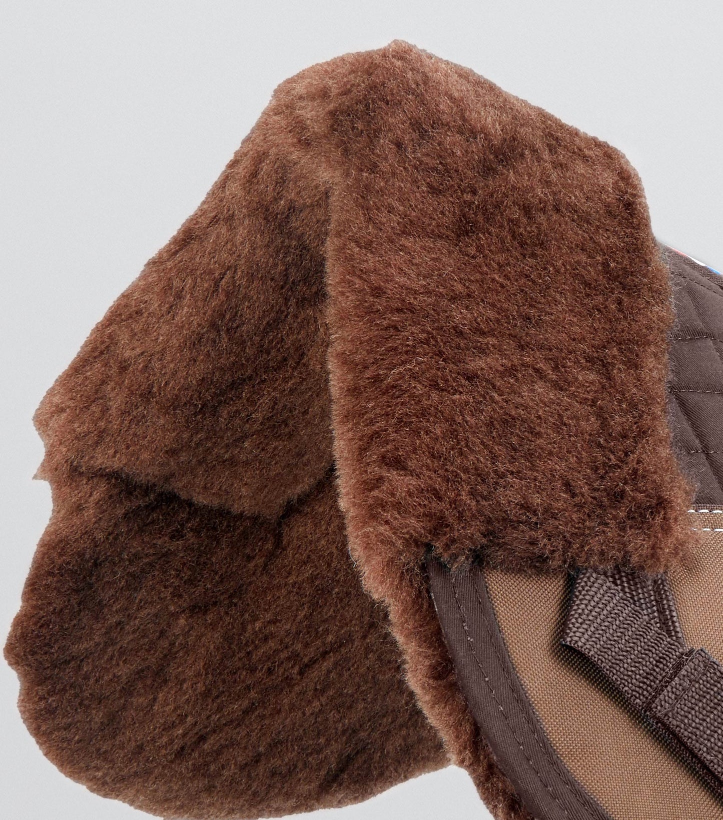 Premier Equine Merino Wool Saddle Pad - Half Pad Brown/Brown Wool