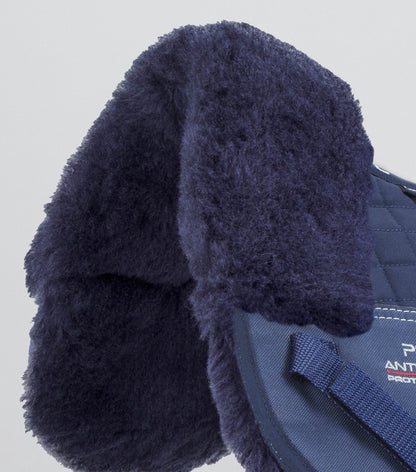 Premier Equine Merino Wool Saddle Pad - Half Pad Navy/Navy Wool