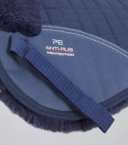Premier Equine Merino Wool Saddle Pad - Half Pad Navy/Navy Wool
