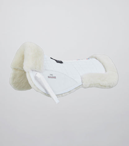 Premier Equine Merino Wool Saddle Pad - Half Pad White/Natural Wool