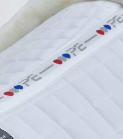 Premier Equine Merino Wool Saddle Pad - Half Pad White/Natural Wool