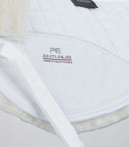 Premier Equine Merino Wool Saddle Pad - Half Pad White/Natural Wool