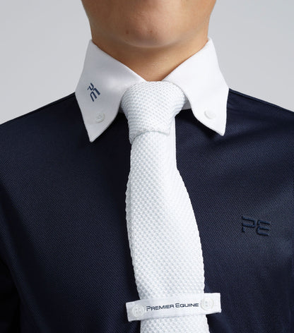 Premier Equine Mini Giulio Boy's Long Sleeve Show Shirt Navy