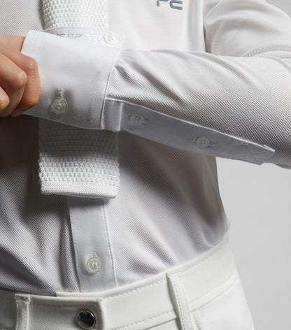 Premier Equine Mini Giulio Boy's Long Sleeve Show Shirt White