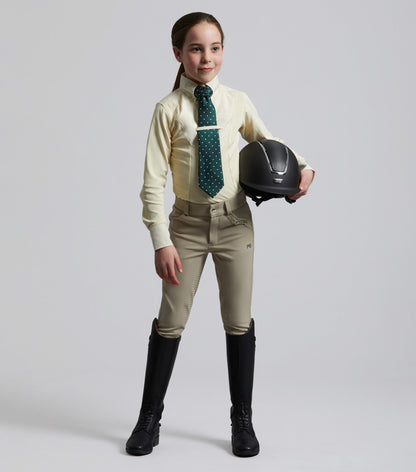 Premier Equine Tessa Girls Long Sleeve Show Shirt Vanilla