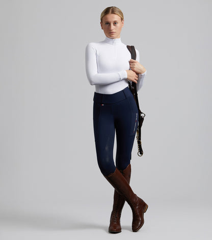 Premier Equine Mirillo Ladies Full Seat Gel Riding Tights - Navy