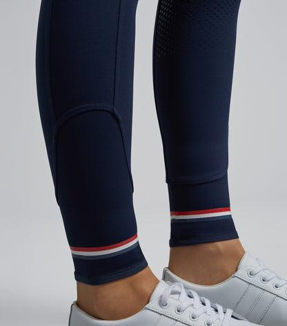 Premier Equine Mirillo Ladies Full Seat Gel Riding Tights - Navy