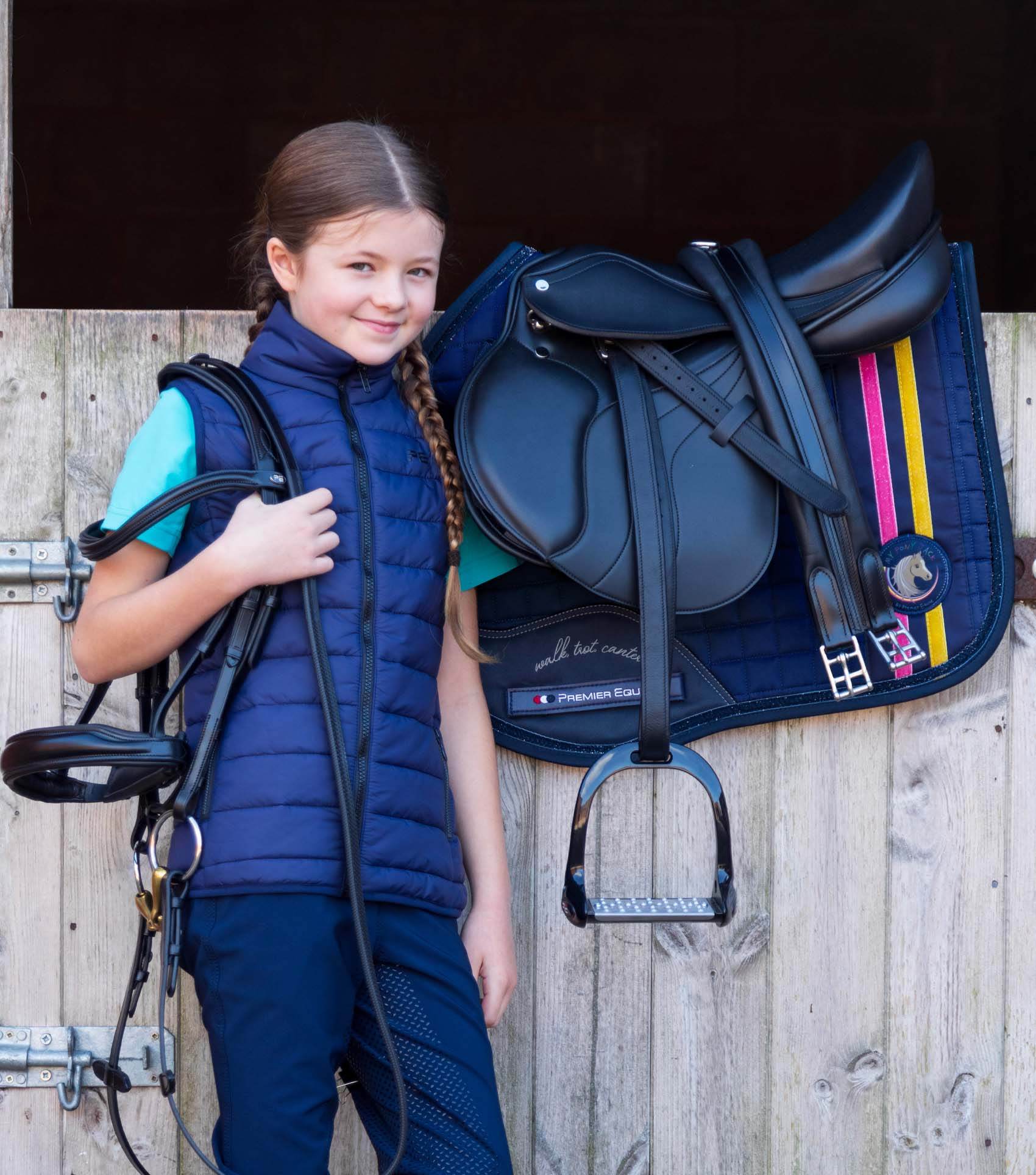 Premier Equine My Pony Jack Cotton GP/Jump Glitter Saddle Pad - N P Equestrian & Pet Supplies Ltd 