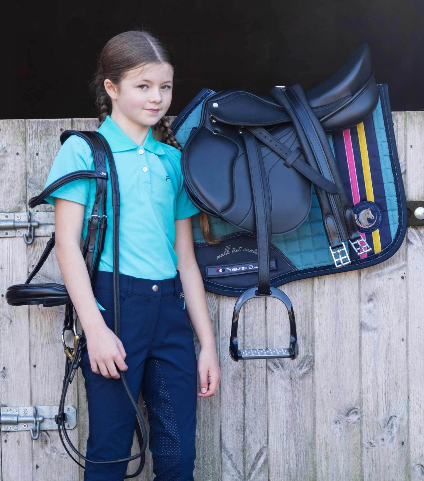 Premier Equine My Pony Jack Cotton GP/Jump Glitter Saddle Pad - N P Equestrian & Pet Supplies Ltd 
