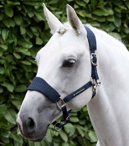 Premier Equine Necto 3D Mesh Head Collar with Lead Rope - Navy