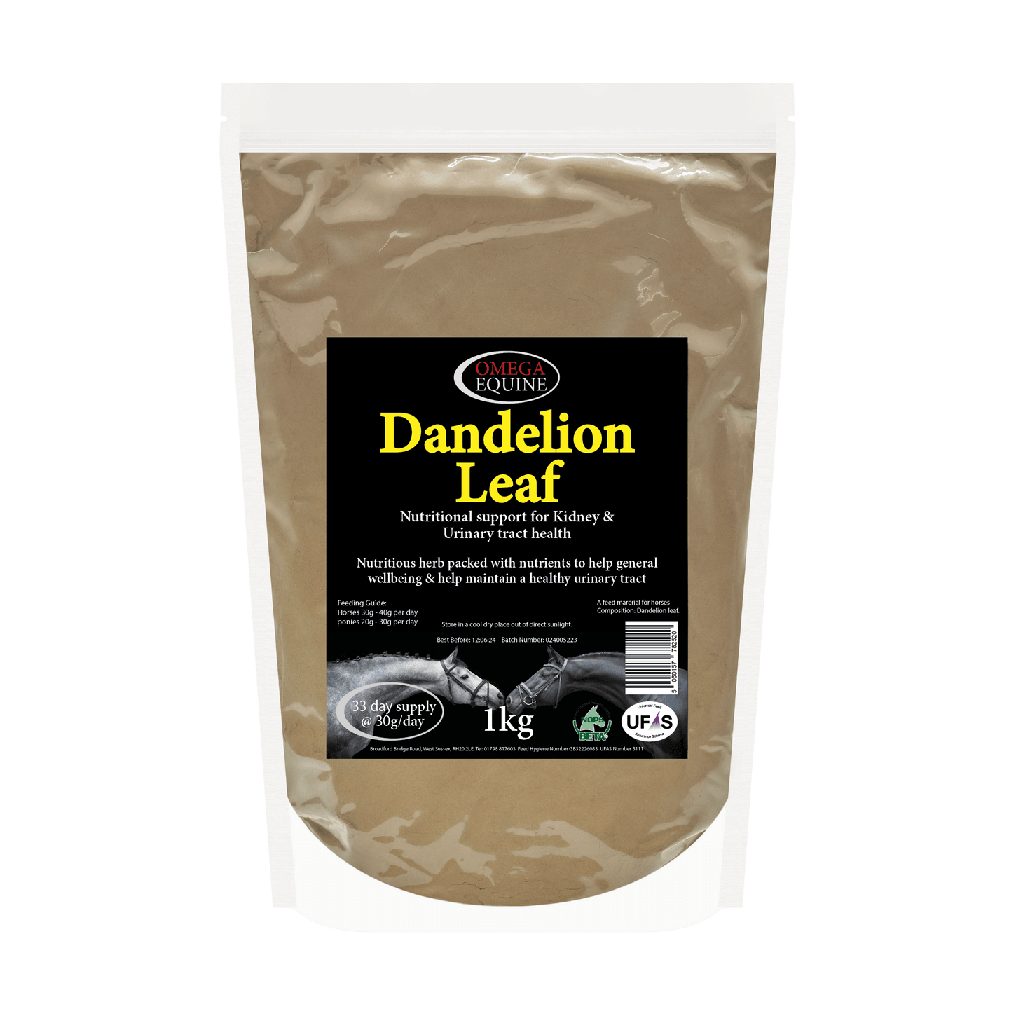 Omega Equine Dandelion Leaf - N P Equestrian & Pet Supplies Ltd 