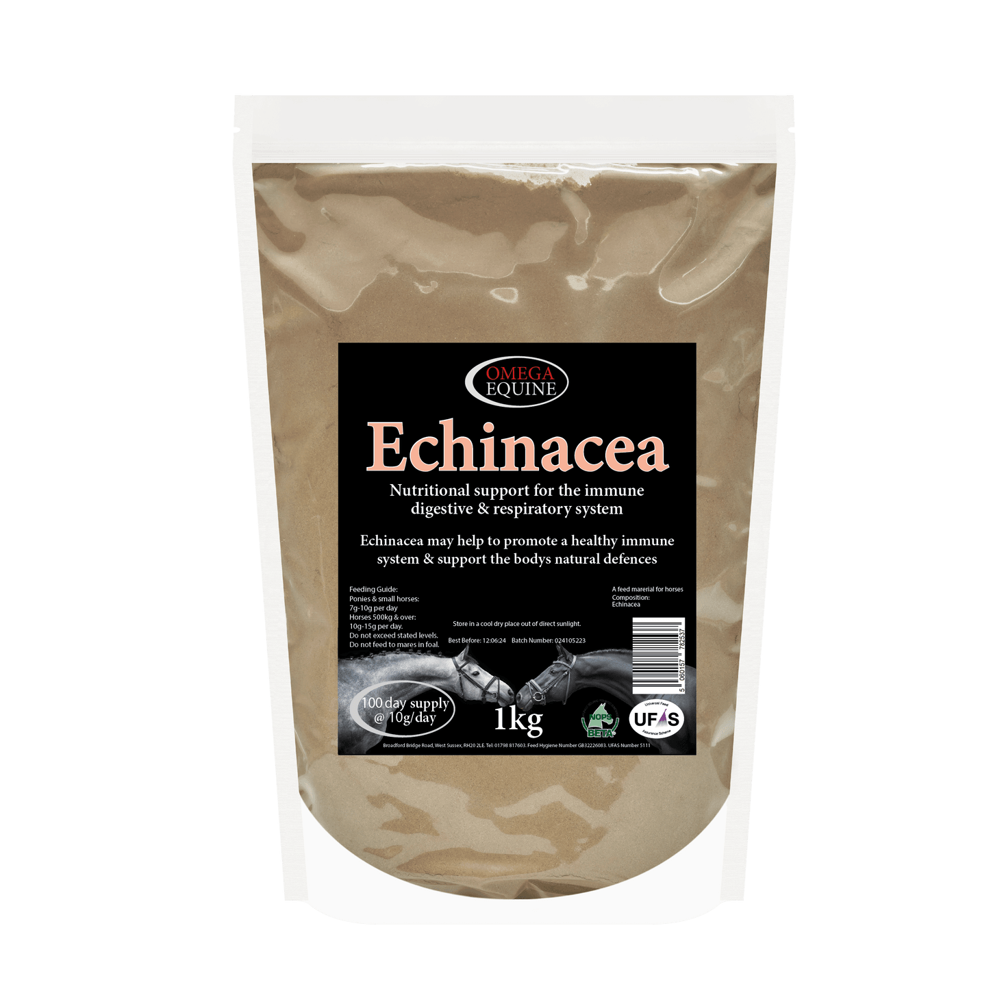 Omega Equine Echinacea Powder - N P Equestrian & Pet Supplies Ltd 