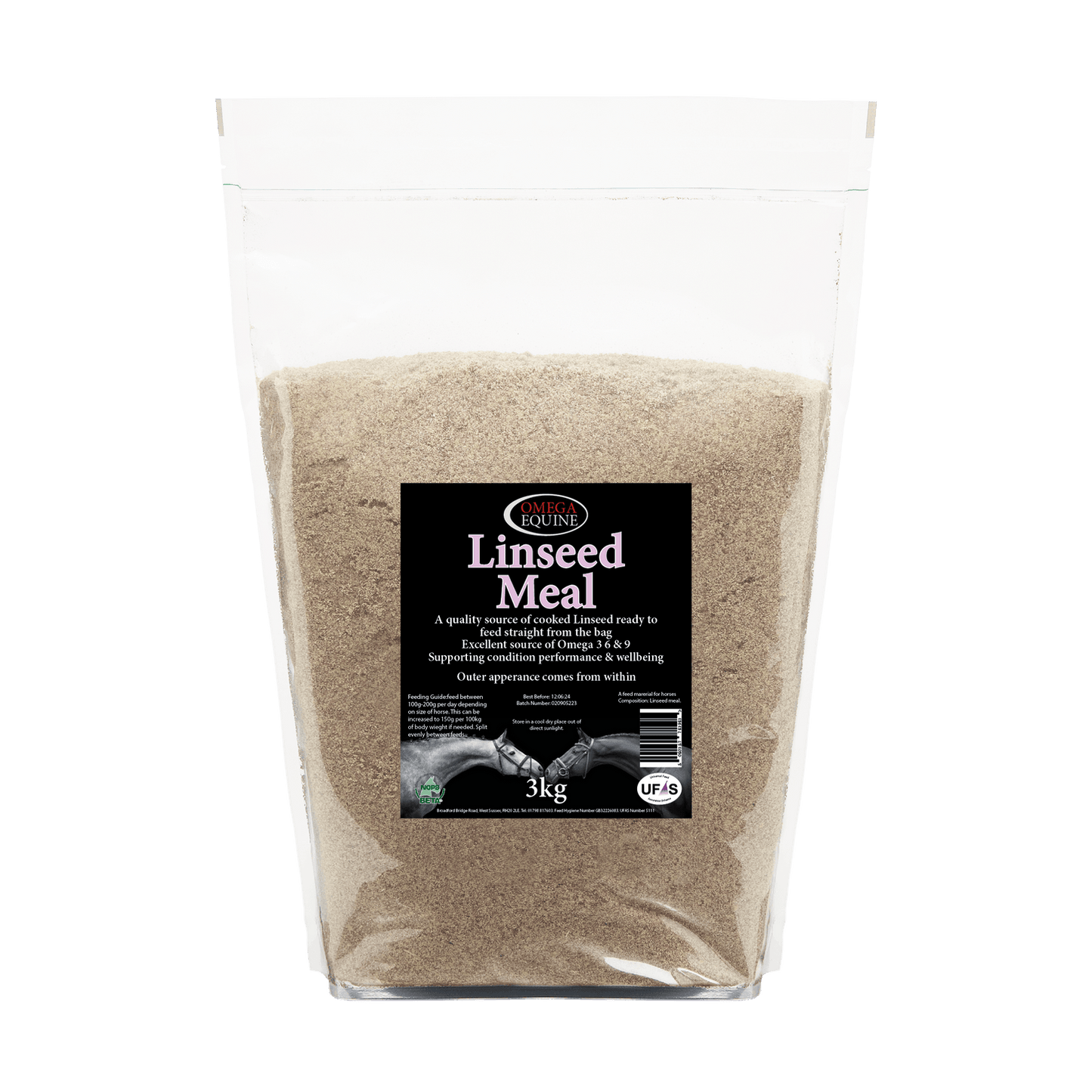 Omega Equine Linseed Meal - N P Equestrian & Pet Supplies Ltd 