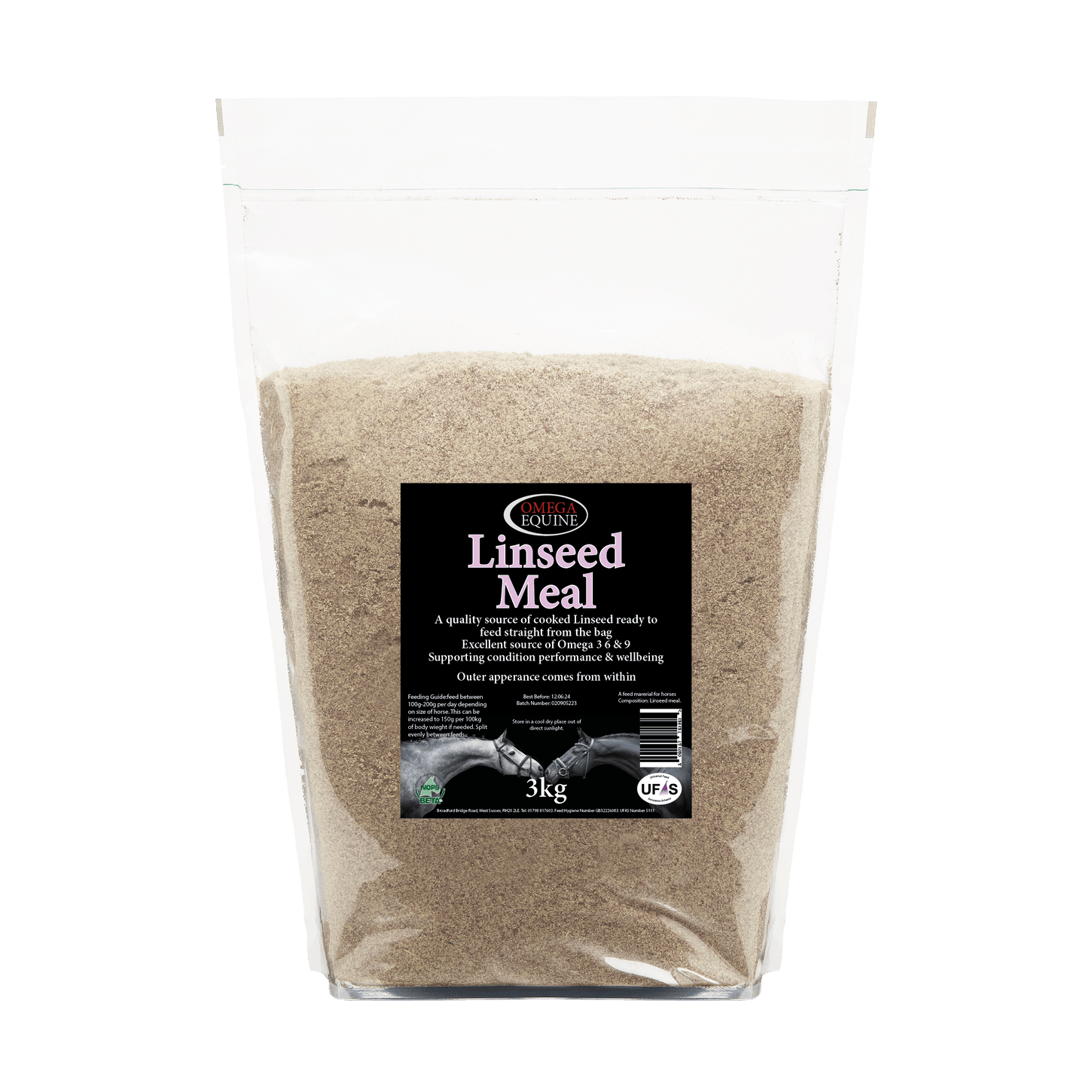 Omega Equine Linseed Meal - N P Equestrian & Pet Supplies Ltd 