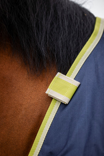 Bucas Oasis 100g Turnout Rug With Neck - Grey/Lime