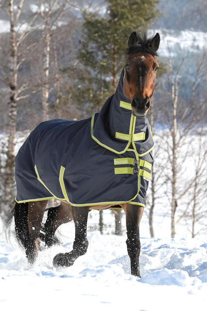 Bucas Oasis 200g Turnout Rug With Neck - Grey/Lime