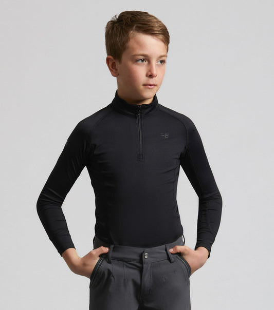 Premier Equine Junior Ombretta Technical Riding Top Black