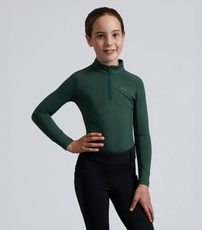 Premier Equine Junior Ombretta Technical Riding Top Green