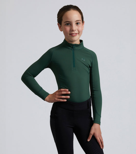 Premier Equine Junior Ombretta Technical Riding Top Green