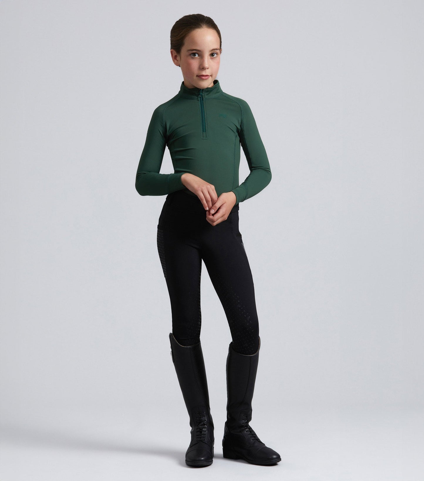 Premier Equine Junior Ombretta Technical Riding Top Green