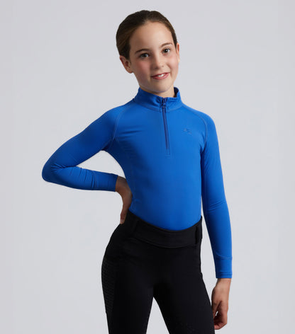 Premier Equine Junior Ombretta Technical Riding Top Royal Blue