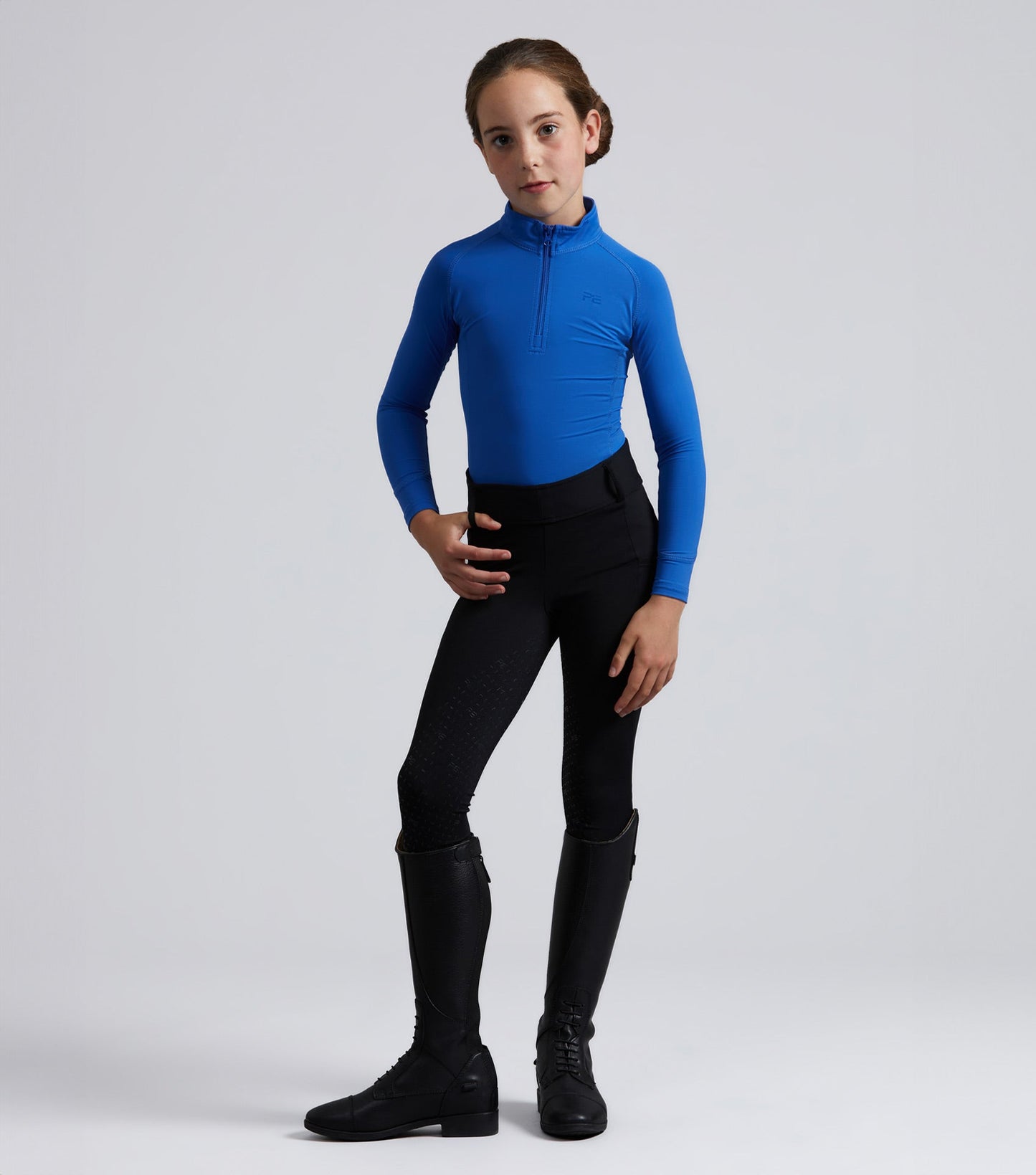 Premier Equine Junior Ombretta Technical Riding Top Royal Blue