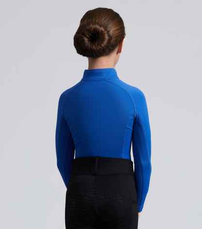 Premier Equine Junior Ombretta Technical Riding Top Royal Blue