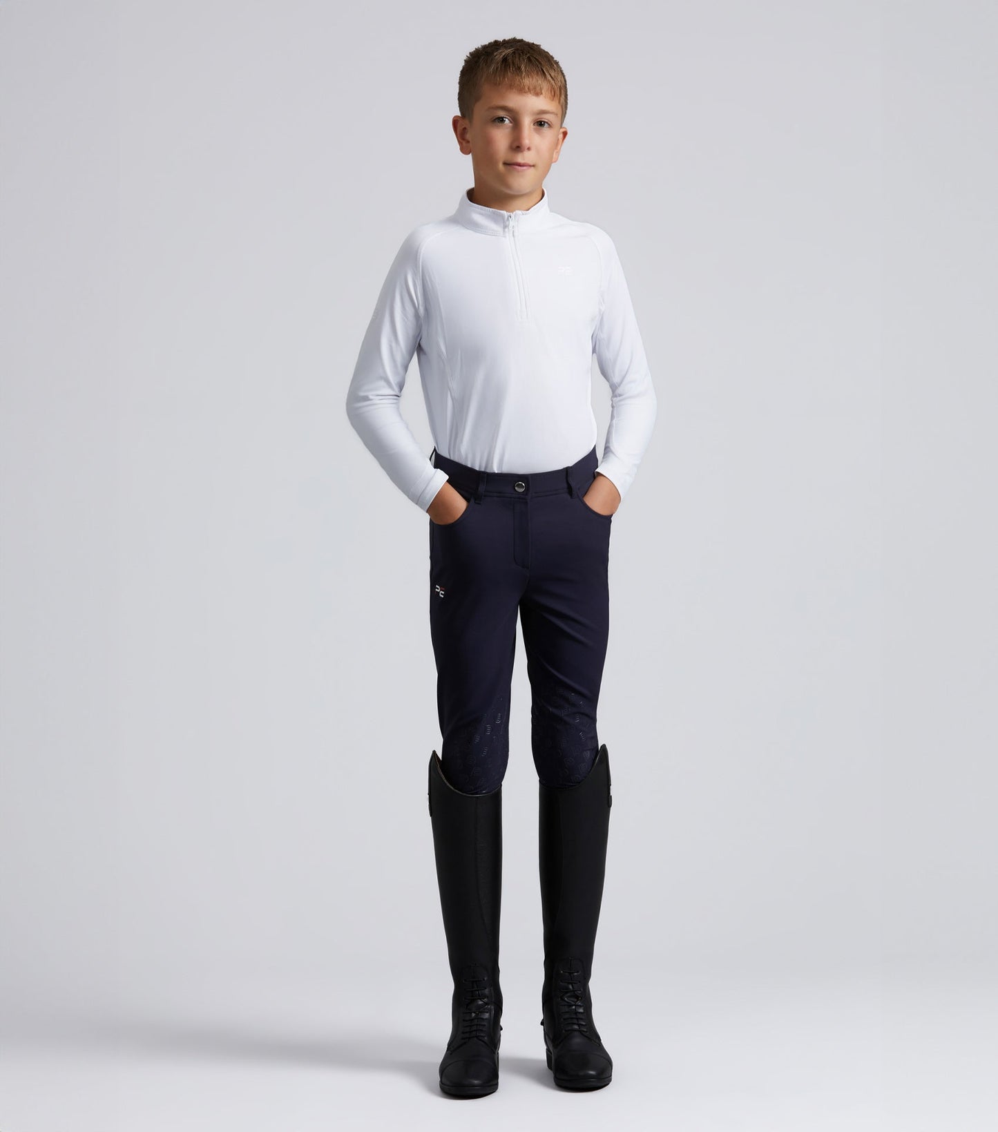 Premier Equine Junior Ombretta Technical Riding Top White