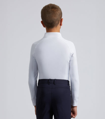 Premier Equine Junior Ombretta Technical Riding Top White
