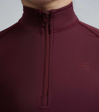 Premier Equine Junior Ombretta Technical Riding Top Wine