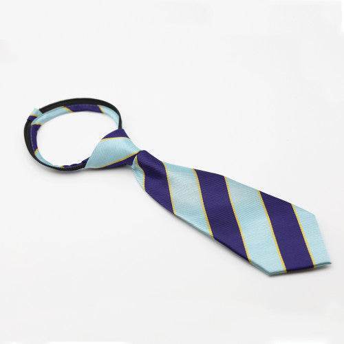 Equetech Junior PC Striped Ready-Tied Zipper Tie - N P Equestrian & Pet Supplies Ltd 